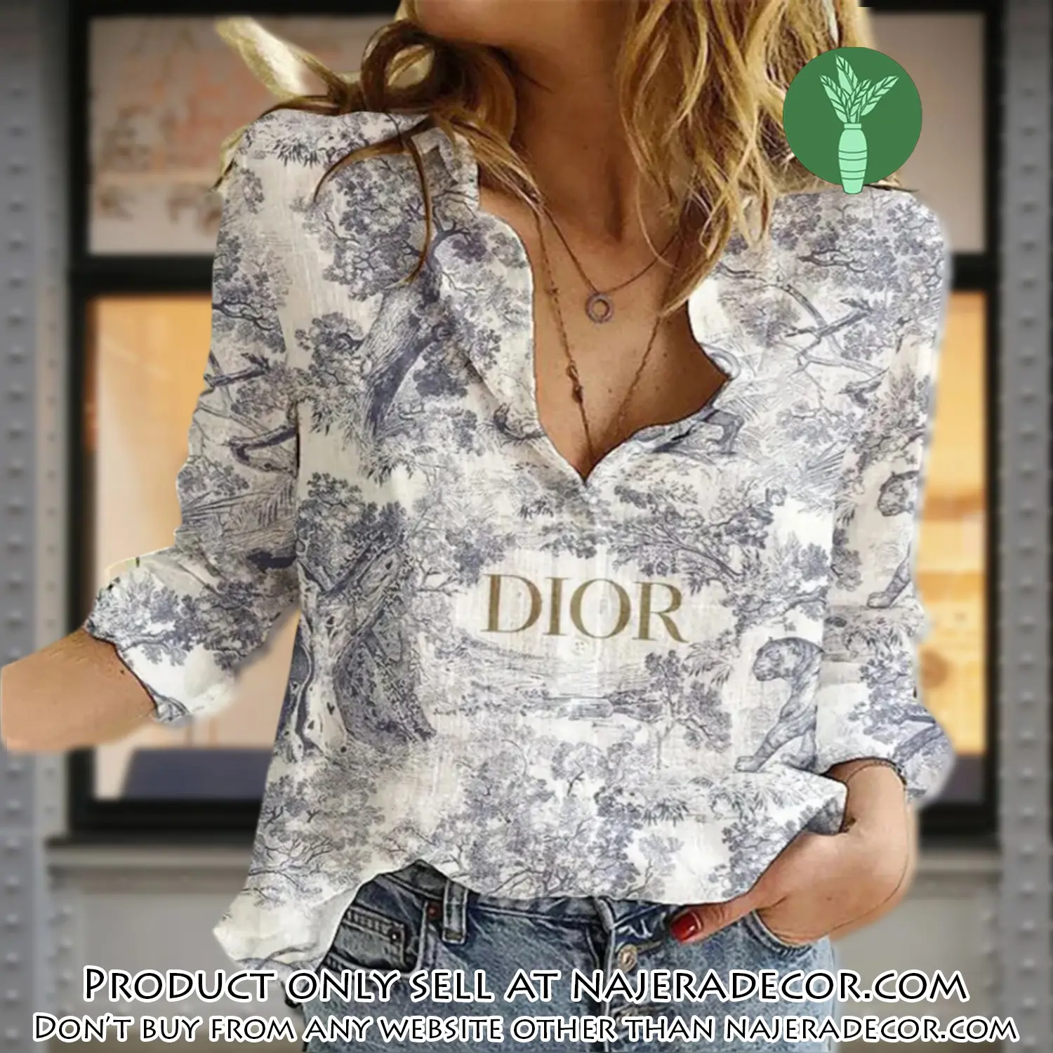 Dior luxury women casual shirt linen shirt wcs1024 njr3348739